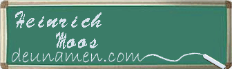Heinrich Moos Visitenkarte